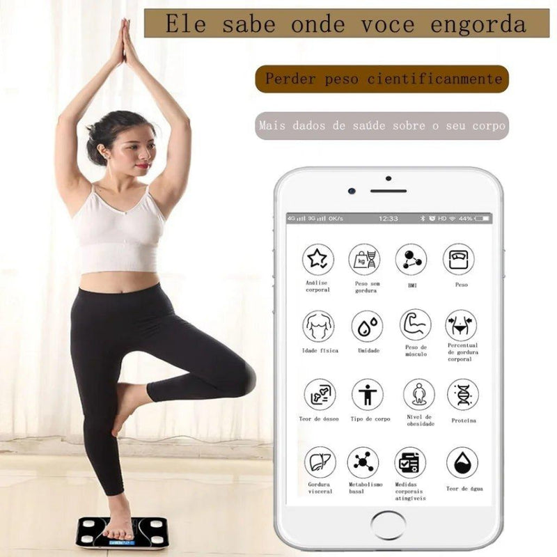 Balança Digital Inteligente de Bioimpedância Corporal - Allure Place