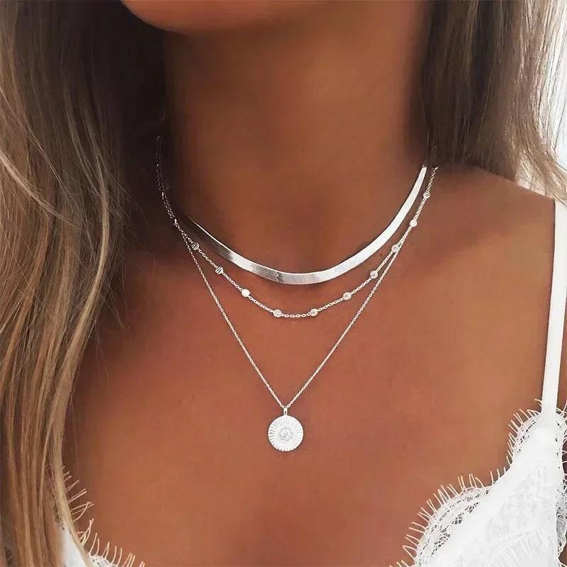 Colar Três Camadas em Prata Esterlina 925 - Allure Place