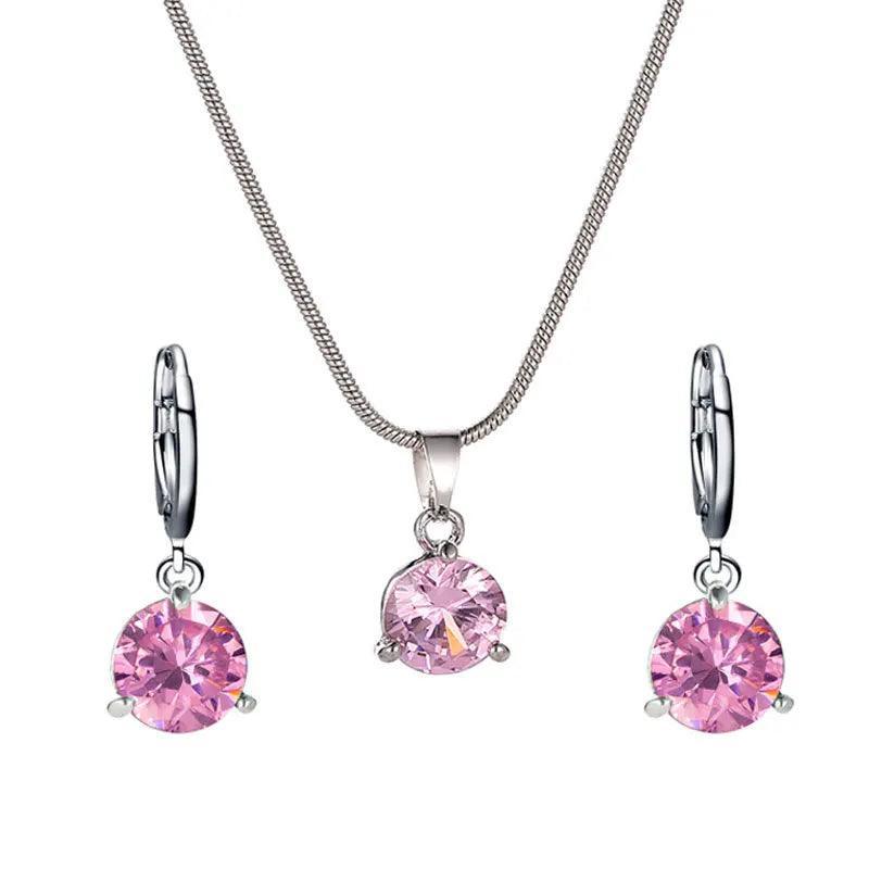 Conjunto Chic Melody - Colar e Brincos de Cristal Zircônia - Allure Place