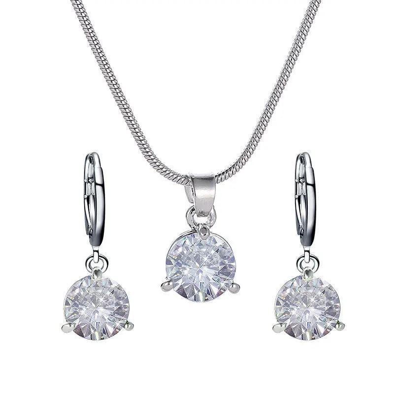 Conjunto Chic Melody - Colar e Brincos de Cristal Zircônia - Allure Place