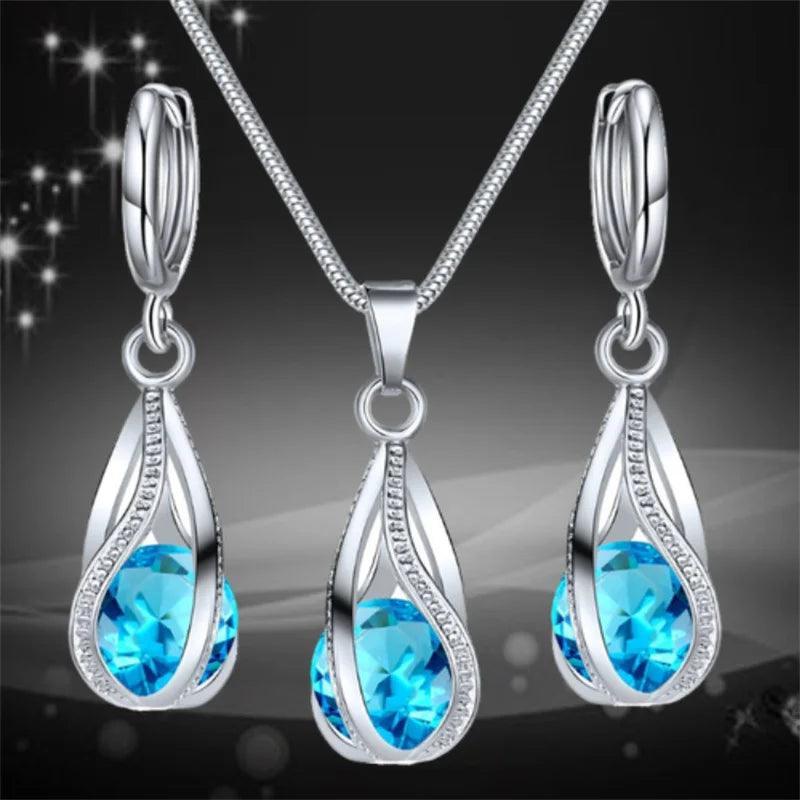 Conjunto Chic Melody - Colar e Brincos de Cristal Zircônia - Allure Place