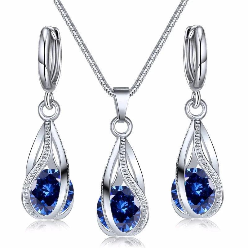Conjunto Chic Melody - Colar e Brincos de Cristal Zircônia - Allure Place