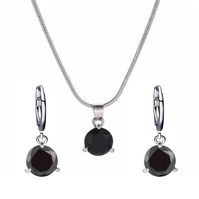 Conjunto Chic Melody - Colar e Brincos de Cristal Zircônia - Allure Place