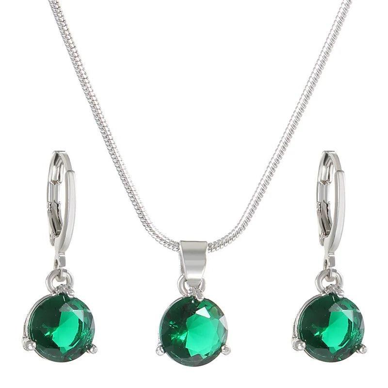 Conjunto Chic Melody - Colar e Brincos de Cristal Zircônia - Allure Place