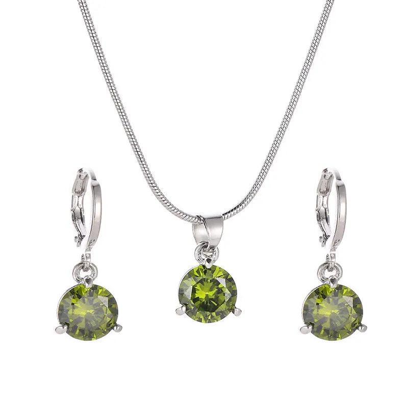 Conjunto Chic Melody - Colar e Brincos de Cristal Zircônia - Allure Place
