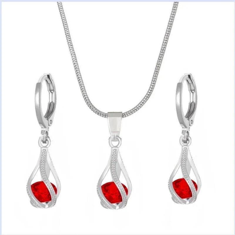 Conjunto Chic Melody - Colar e Brincos de Cristal Zircônia - Allure Place