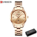 CURREN Gold Watch – Relógio Feminino com Numeração Romana - Allure Place