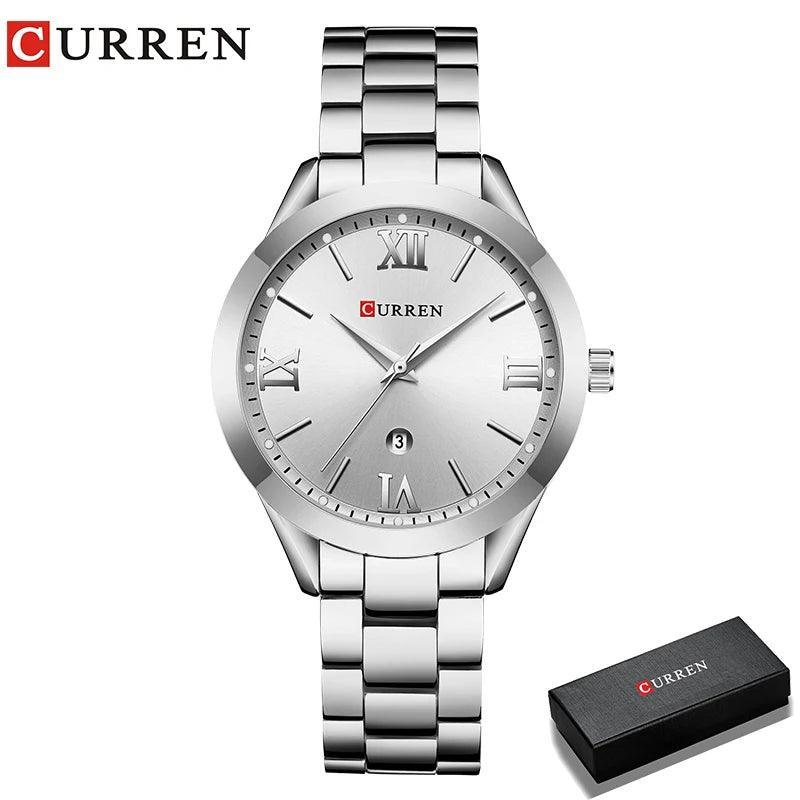 CURREN Gold Watch – Relógio Feminino com Numeração Romana - Allure Place