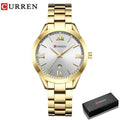 CURREN Gold Watch – Relógio Feminino com Numeração Romana - Allure Place