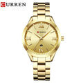 CURREN Gold Watch – Relógio Feminino com Numeração Romana - Allure Place