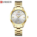 CURREN Gold Watch – Relógio Feminino com Numeração Romana - Allure Place