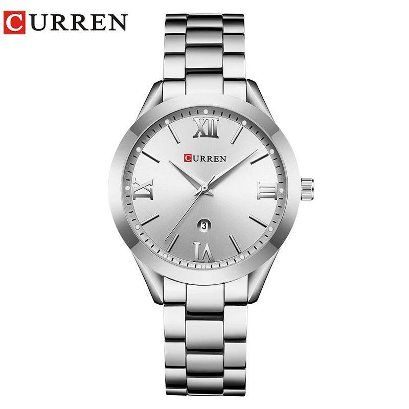 CURREN Gold Watch – Relógio Feminino com Numeração Romana - Allure Place