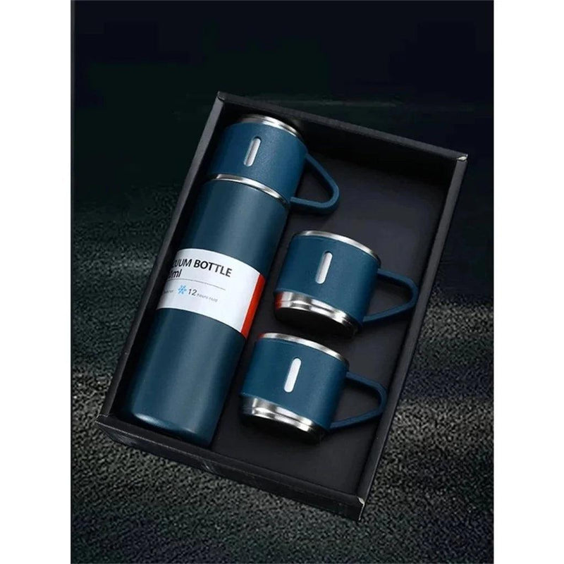 KIT Garrafa Térmica a Vácuo Inox 500ml com Copo - Allure Place