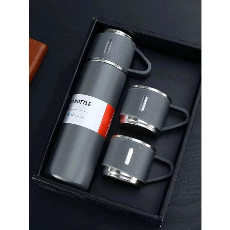 KIT Garrafa Térmica a Vácuo Inox 500ml com Copo - Allure Place