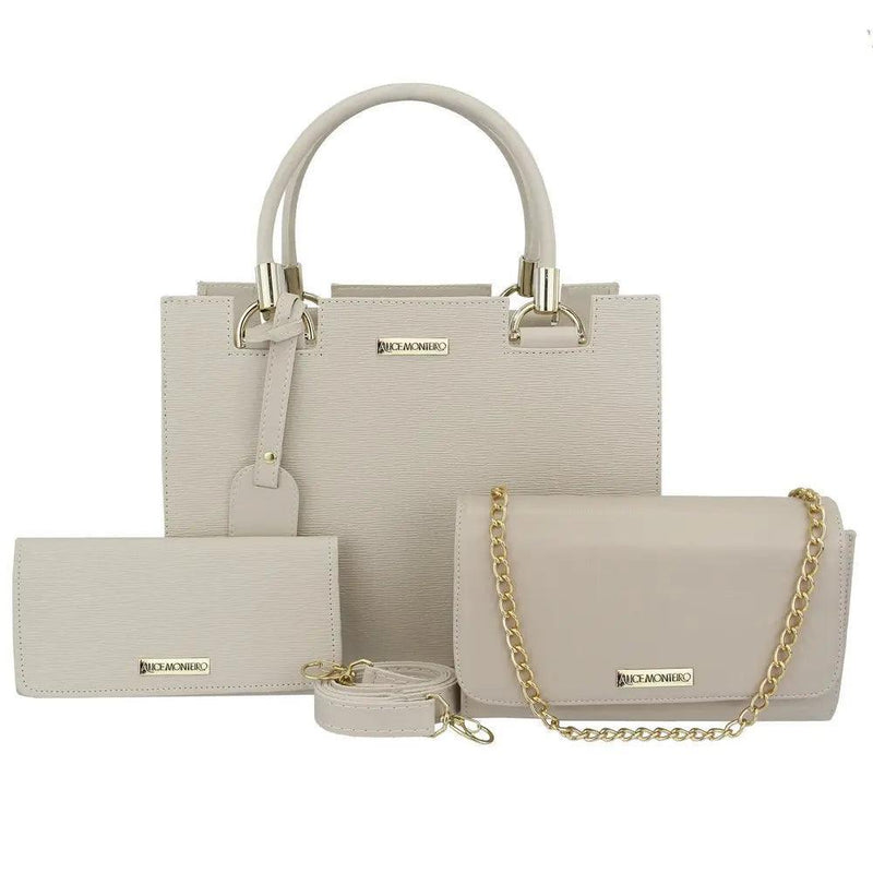 Kit Luxo Marrone - Bolsa Baú, Clutch e Carteira - Allure Place
