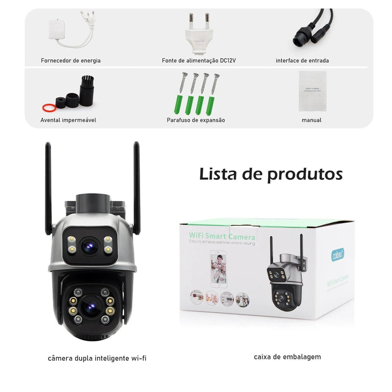 Vision360 Pro - Câmera de Vigilância WiFi 4K com Áudio Bidirecional - Allure Place