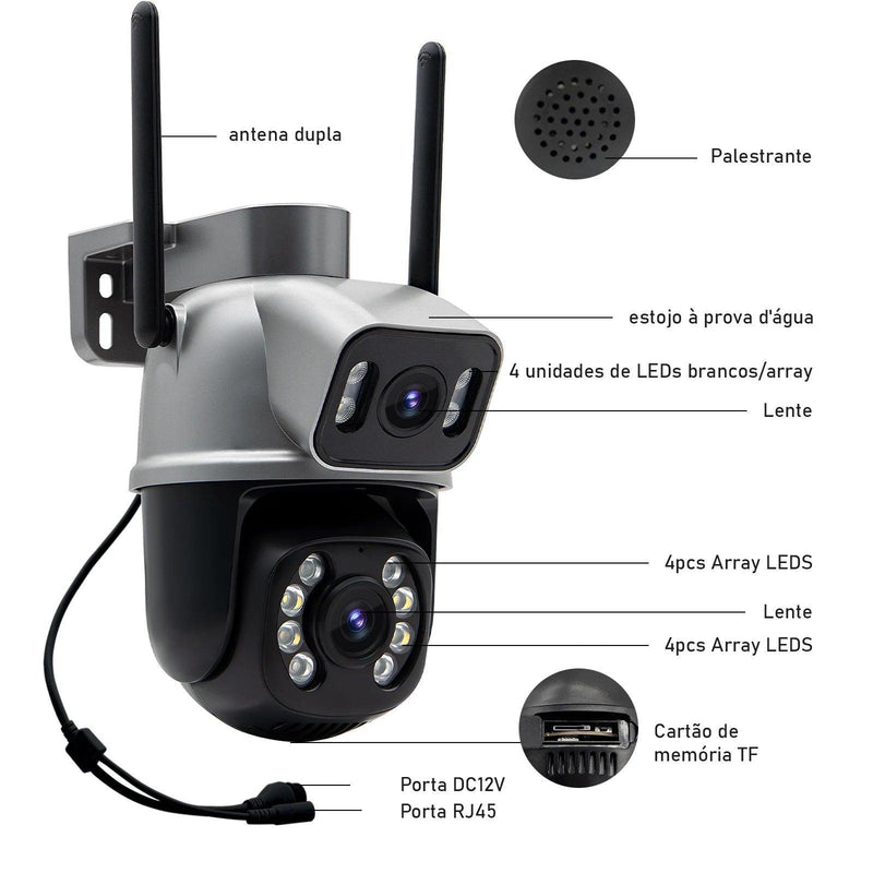 Vision360 Pro - Câmera de Vigilância WiFi 4K com Áudio Bidirecional - Allure Place